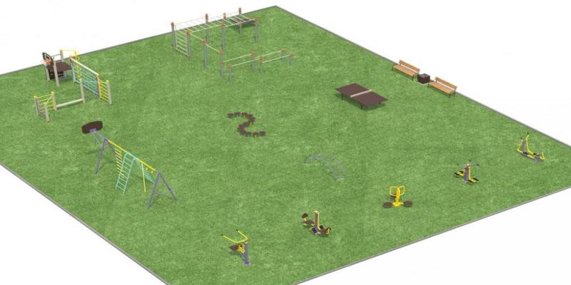 Дизайн проект спортплощадки разновозрастной  в Белгороде