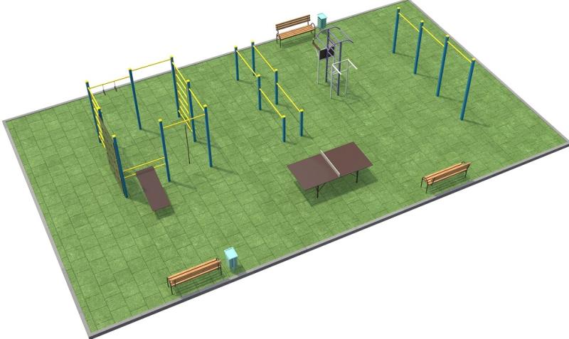 Проект спортплощадки 170 метров в Белгороде в Белгороде