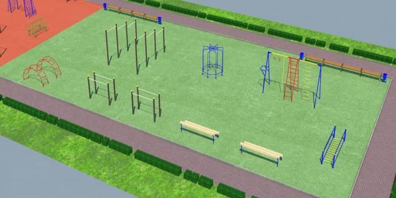 Проект детско-спортивной площадки для школы - детсада в Белгороде