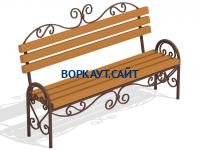 Лавочка кованная МАФ 1606 в Белгороде