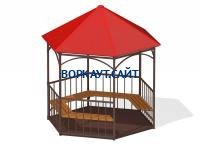 Беседка с лавками и полом МАФ 4122 в Белгороде