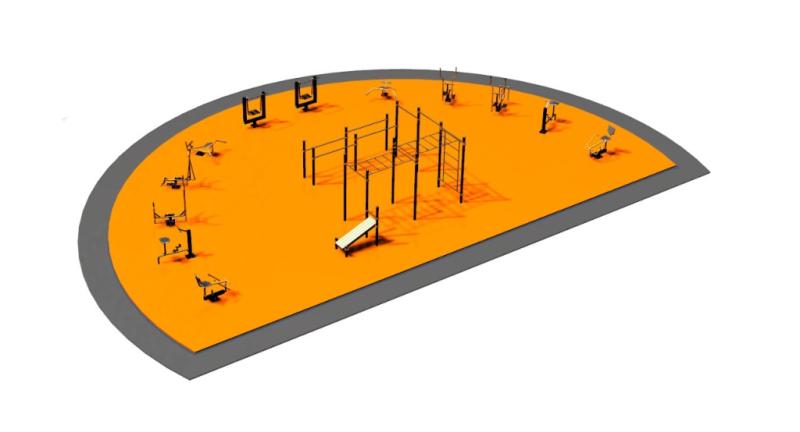 Дизайн проект спортплощадки Полукруглая в Белгороде