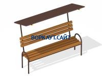 Лавочка под навесом МАФ 1607 в Белгороде