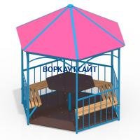 Беседка со столом, лавками и полом МАФ 4123 в Белгороде