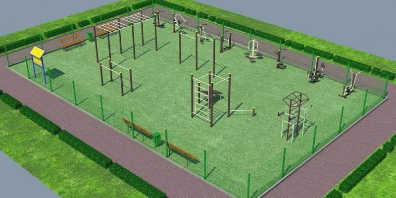 Проект спортивной воркаут площадки с уличными тренажерами - 1467400 рублей в Белгороде