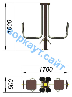 Уличный тренажер "Жим ногами горизонтальный " УТ 003 в Белгороде