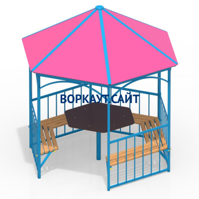 Беседка со столом и лавками МАФ 4121 в Белгороде