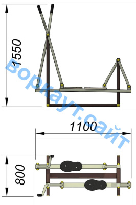 Уличный тренажер "Лыжник" УТ 008 в Белгороде