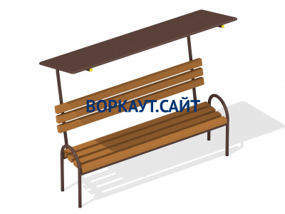 Лавочка под навесом МАФ 1607 в Белгороде