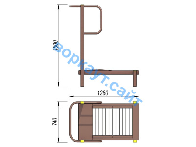 Уличный тренажер Беговая дорожка УТ 009 в Белгороде