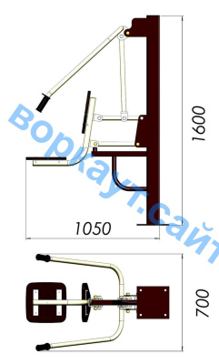 Уличный тренажер "Жим от груди" УТ 002 в Белгороде