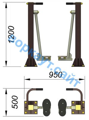 Уличный тренажер "Ходьба в пространстве" УТ 005 в Белгороде