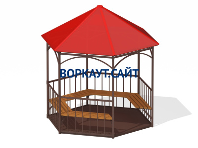 Беседка с лавками и полом МАФ 4122 в Белгороде