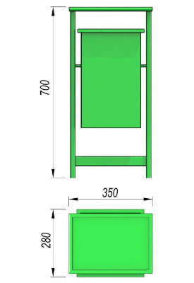 Урна с крышкой МАФ 1631 в Белгороде