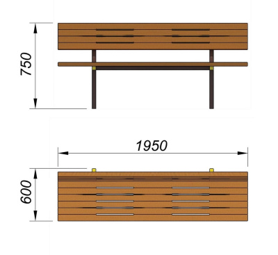 Диван уличный МАФ 1608 в Белгороде