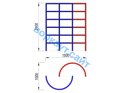 Шведская стенка полукруглая ДСК 3503 в Белгороде